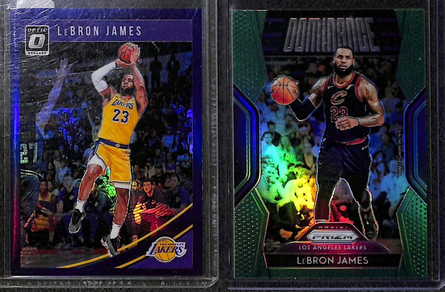 Lot of 27 Basketball Autograph/Relic/Rookie/Refractor Cards w. Trae Young & LeBron James