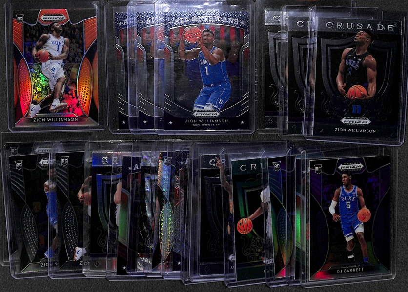 Lot of 23 2019-20 Panini Prizm Draft Rookie & Refractor Cards w. Zion Williamson