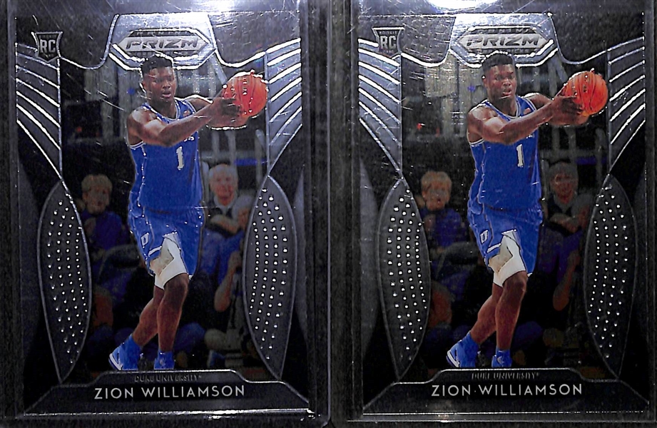 Lot of 23 2019-20 Panini Prizm Draft Rookie & Refractor Cards w. Zion Williamson