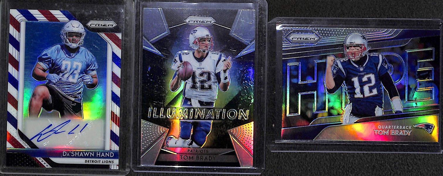 Lot of 24 Football Autograph/Relic/Rookie/Refractor Cards w. Barkley & Mahomes