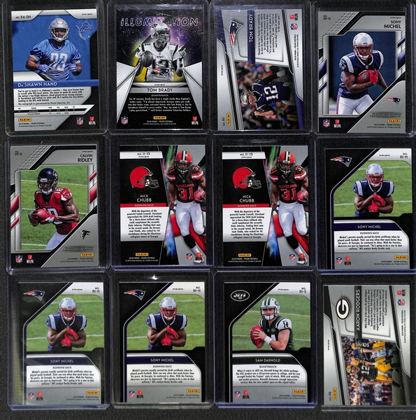 Lot of 24 Football Autograph/Relic/Rookie/Refractor Cards w. Barkley & Mahomes