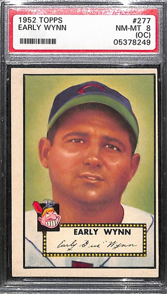 1952 Topps #277 Early Wynn Vintage Card PSA 8 (OC)