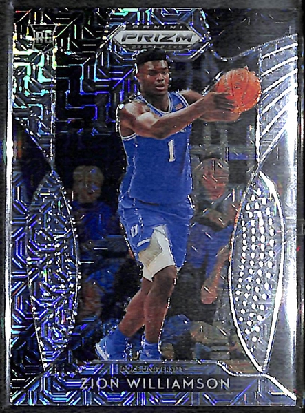 2019-20 Panini Prizm Draft Zion Williamson 26/49 Refractor Rookie Card