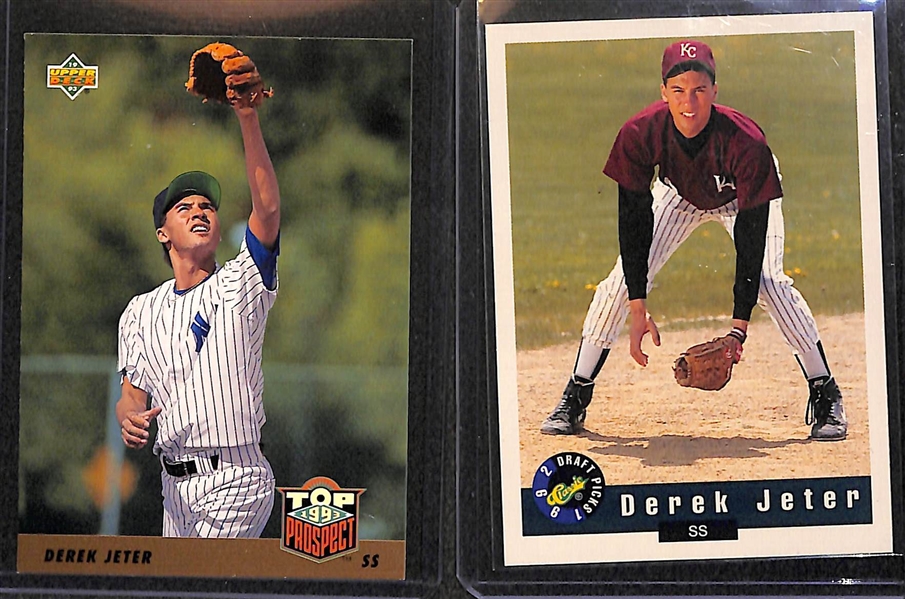 Lot of (7) 1992-1993 Derek Jeter Rookie Cards