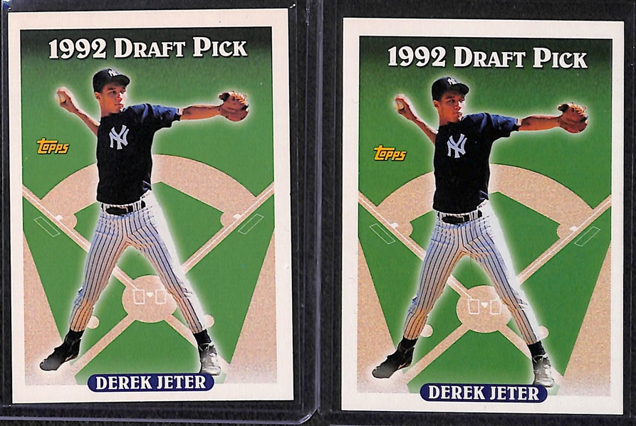 Lot of (7) 1992-1993 Derek Jeter Rookie Cards