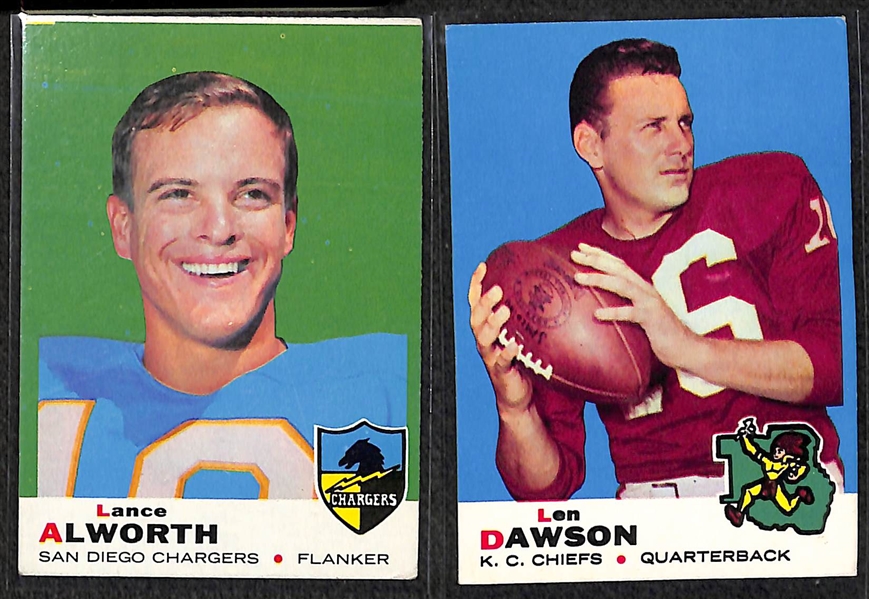 Lot of 155 1969 Topps Football Cards w. Gale Sayers