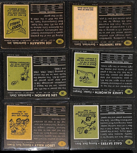 Lot of 155 1969 Topps Football Cards w. Gale Sayers