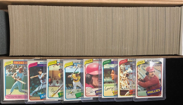 1980 Topps Baseball Complete Card Set w. Rickey Henderson Rookie