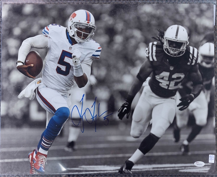 Lot of 4 Football Signed Photos - Tyrod Taylor & Kwon Alexander