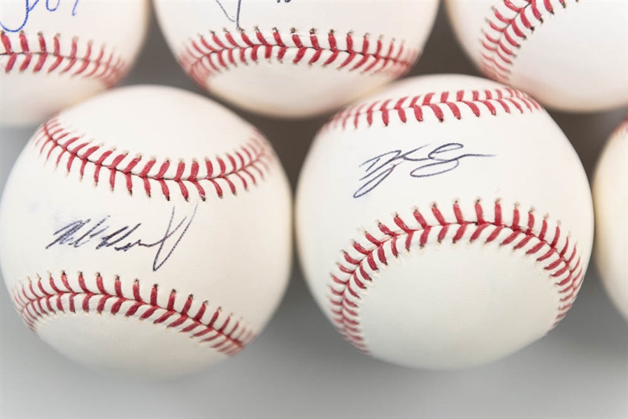 Lot of 21 Phillies Signed Official MLB Baseballs w. Gabe Kapler & Jared Eickhoff