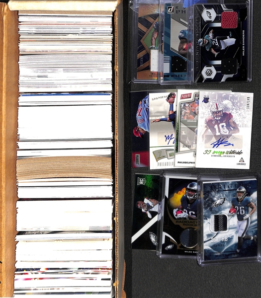 Lot of 400+ Phillies/Eagles/76ers/Flyers Cards w. Autographs & Relics