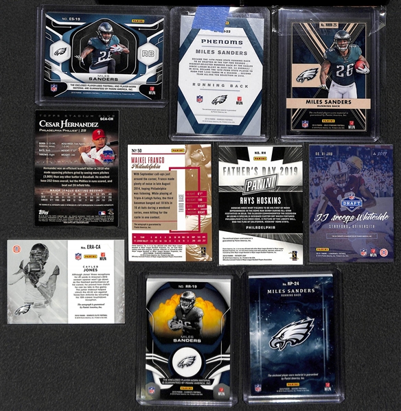 Lot of 400+ Phillies/Eagles/76ers/Flyers Cards w. Autographs & Relics