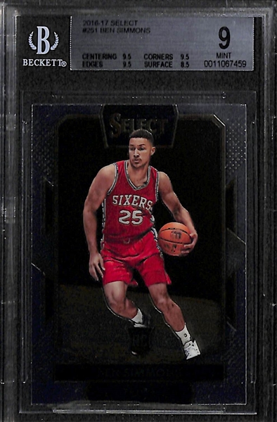 Lot of 4 Ben Simmons BGS 9 Graded Rookie Cards