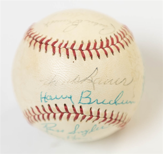 1964 Orioles Team Signed Baseball (32 Signatures) w/ Brooks Robinson, Powell, R. Roberts, Aparicio, and 28 More! - JSA Auction Letter