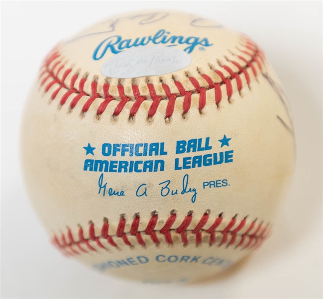 1968 Orioles Partial Team Signed Baseball (10 Signatures) w/ Weaver, B. Robinson, Paul Blair, B. Powell, and 6 More! - JSA Auction Letter