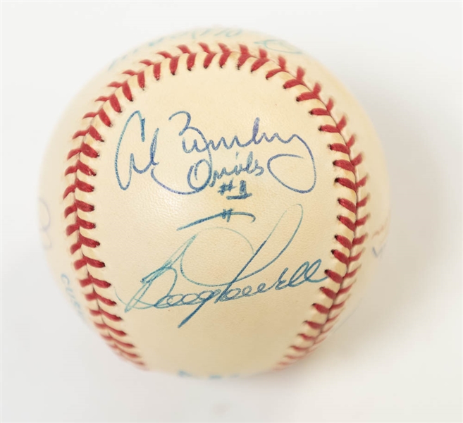 1973 Orioles Partial Team Signed Baseball (9 Signatures) w/ Weaver, B. Robinson, Palmer, Blair, B. Powell, and 4 More! - JSA Auction Letter