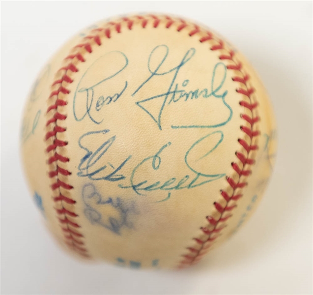 1974 Orioles Partial Team Signed Baseball (11 Signatures) w/ Weaver, B. Robinson, Blair, Dempsey, McGregor, and 6 More! - JSA Auction Letter