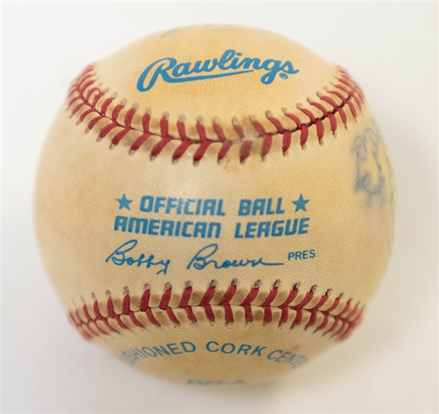 1974 Orioles Partial Team Signed Baseball (11 Signatures) w/ Weaver, B. Robinson, Blair, Dempsey, McGregor, and 6 More! - JSA Auction Letter