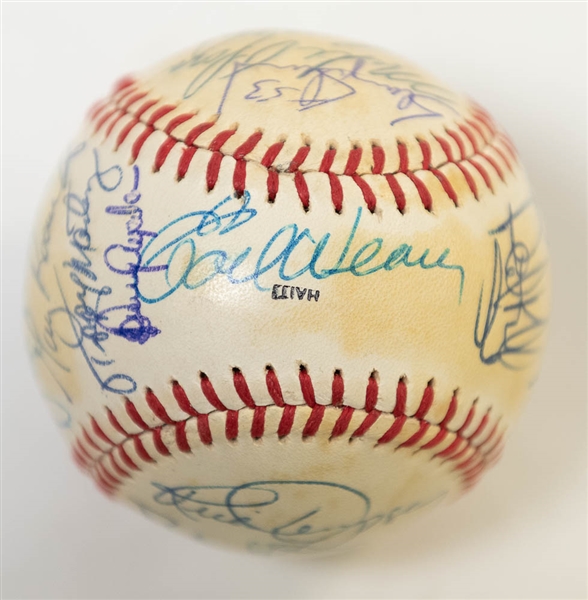 1979 Orioles (AL Champs!) Team Signed Baseball (20 Signatures) on a WS Baseball w/ Weaver, Hendricks, Ripken Sr., Dempsey, McGregor, Flannigan, and 14 More! - JSA Auction Letter