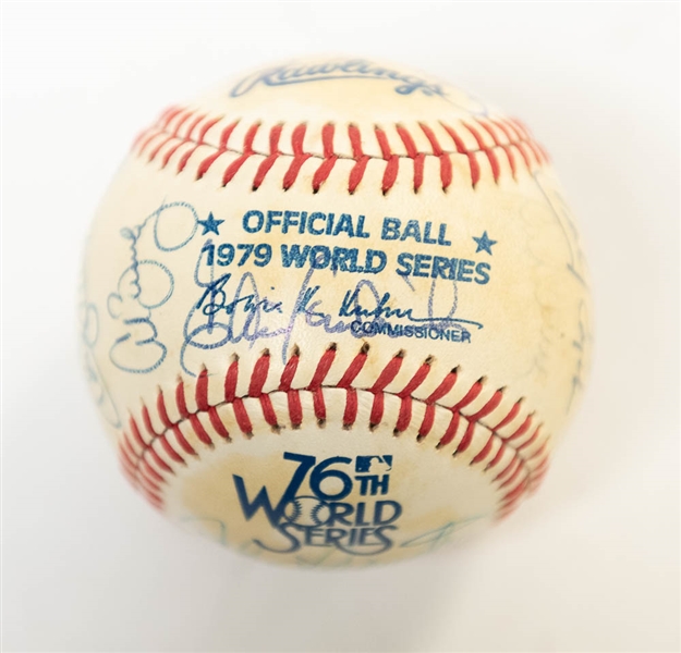 1979 Orioles (AL Champs!) Team Signed Baseball (20 Signatures) on a WS Baseball w/ Weaver, Hendricks, Ripken Sr., Dempsey, McGregor, Flannigan, and 14 More! - JSA Auction Letter