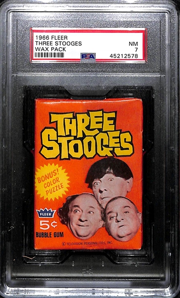 1965 Topps Three Stooges  Unopened Wax Pack PSA 7