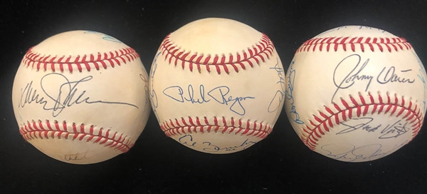 Lot of 3 Orioles Team Signed Baseballs 1994-1996 - JSA Auction Letter