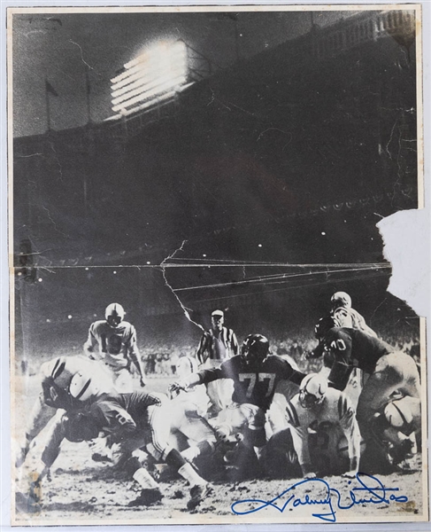 Johnny Unitas Signed 10x12 Magazine Page - JSA Auction Letter