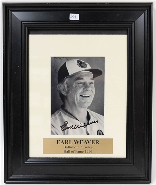 Cal Ripken Jr & Earl Weaver Signed & Framed Photos - JSA