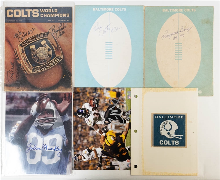 Lot of 18 Baltimore Ravens Signed Photos & Programs w. Gino Marchetti & Art Donovan - JSA Auction Letter
