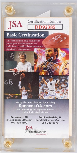 Frank Frisch Signed & Inscribed Index Card - JSA