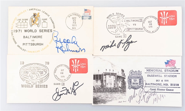 Lot of 83 Orioles Signed Mini Photos & First Day Covers w. Cal Ripken Jr & Brooks Robinson - JSA Auction Letter