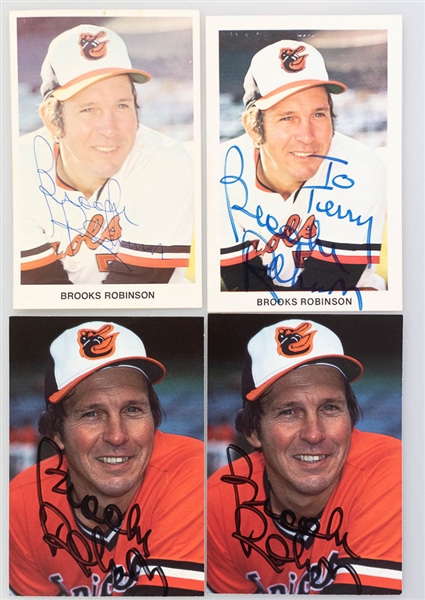 Lot of 83 Orioles Signed Mini Photos & First Day Covers w. Cal Ripken Jr & Brooks Robinson - JSA Auction Letter
