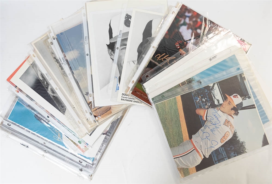 Lot of 40 Orioles Signed Photos w. Cal Ripken Jr & Brooks Robinson - JSA Auction Letter