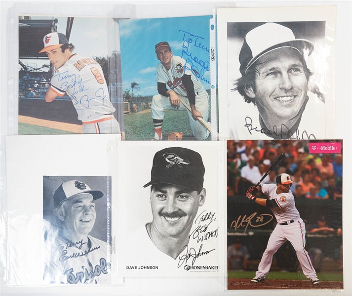 Lot of 40 Orioles Signed Photos w. Cal Ripken Jr & Brooks Robinson - JSA Auction Letter