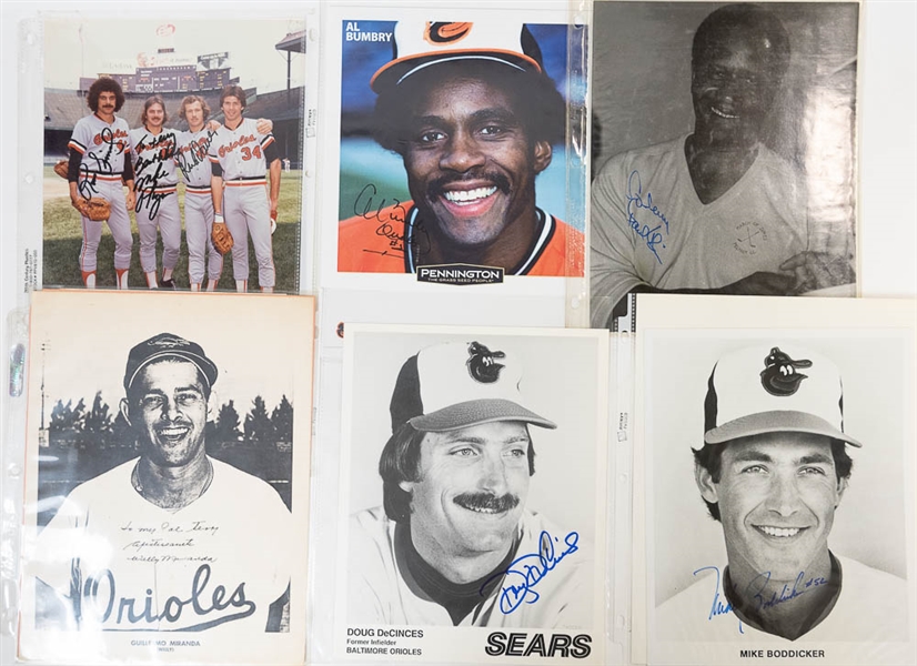 Lot of 40 Orioles Signed Photos w. Cal Ripken Jr & Brooks Robinson - JSA Auction Letter