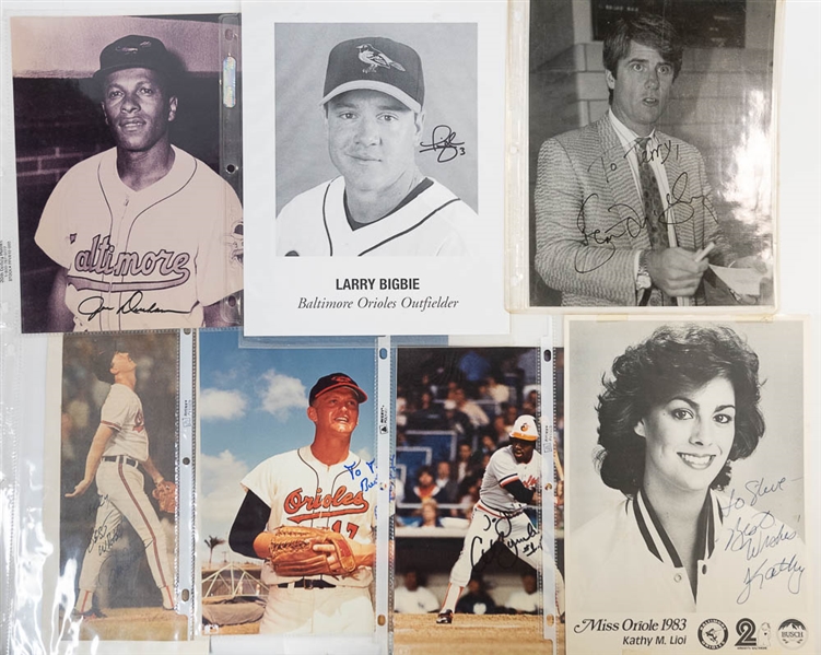 Lot of 40 Orioles Signed Photos w. Cal Ripken Jr & Brooks Robinson - JSA Auction Letter