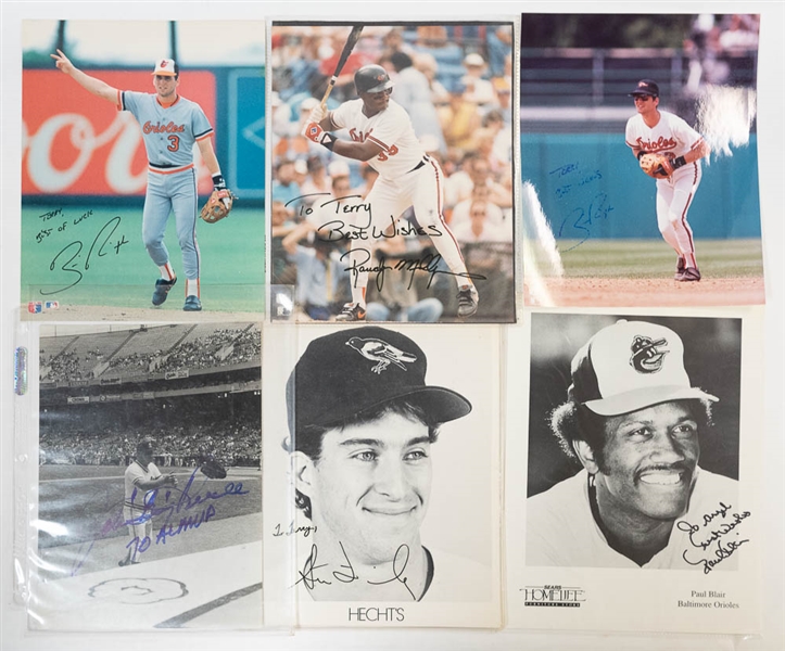 Lot of 40 Orioles Signed Photos w. Cal Ripken Jr & Brooks Robinson - JSA Auction Letter