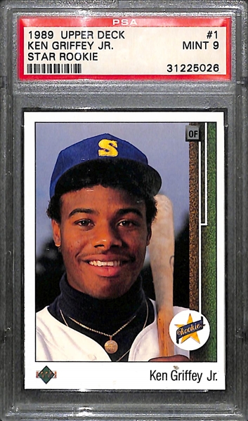 1989 Upper Deck #1 Ken Griffey Jr Rookie Card PSA 9
