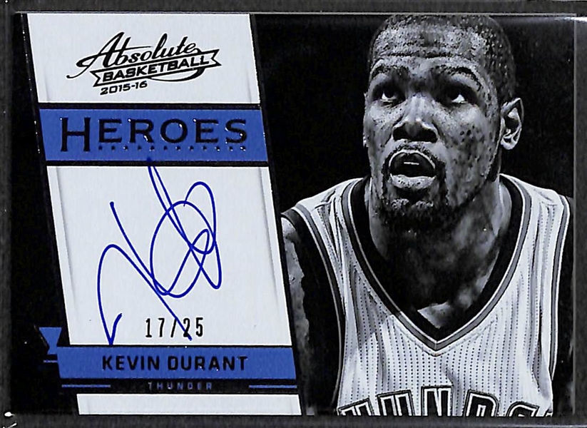 Kevin Durant & John Wall Panini Autograph Cards