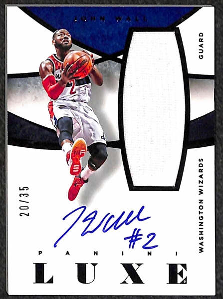 Kevin Durant & John Wall Panini Autograph Cards