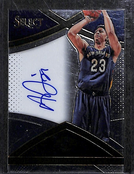 Lot of 2 Anthony Davis Autograph Cards w. Panini Select