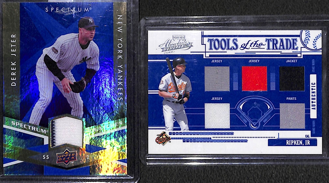 Lot of 13 Baseball Autograph & Relic Cards w. Jeter & Ripken