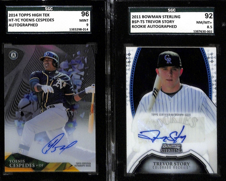 Lot of 4 Baseball Autograph Cards w. Cal Ripken Jr & Pete Rose
