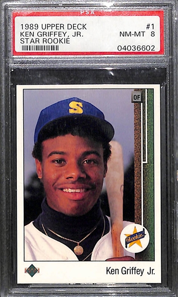 Lot of 5 Graded Baseball Rookie Cards w. Miguel Cabrera & Ken Griffey Jr