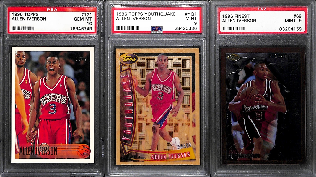 Lot of 13 Graded Basketball Cards w. Michael Jordan & LeBron James Rookie
