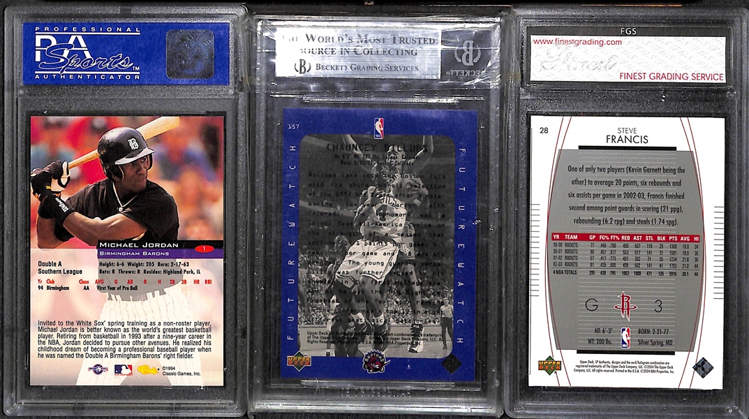Lot of 13 Graded Basketball Cards w. Michael Jordan & LeBron James Rookie