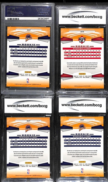 Lot of 4 Stephen Curry Graded Rookie Cards