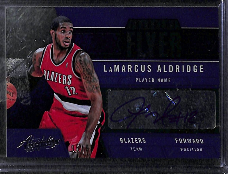 Lot of 29 Football & Basketball Autograph/Relic Cards w. LaMarcus Aldridge