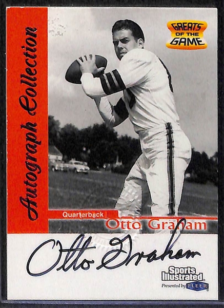 Lot of 8 Football Autograph & Relic Cards w. Gale Sayers & Steve Largent
