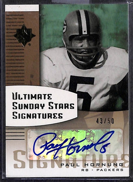 Lot of 8 Football Autograph & Relic Cards w. Gale Sayers & Steve Largent